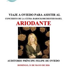 Asistencia al concierto de La Cetra Barockorchester Basel: Händel´s Ariodante